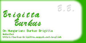 brigitta burkus business card
